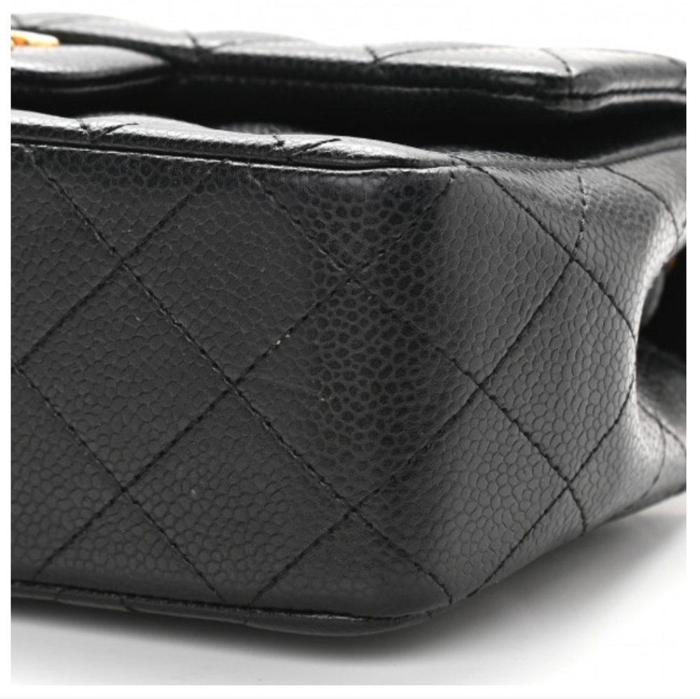 Chanel Black Caviar Rectangular Mini Bag Brushed Gold Chain - Picture 7 of 16